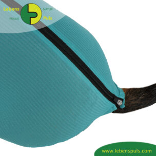 VetMedCare Tierbedarf Dog + Cat Body mit 4 Beinen und Zipper greenblue Reißverschluss