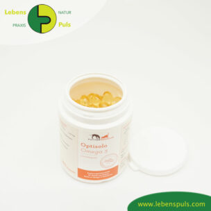 Futtermittelergänzung Futtermedicus Optisolo Omega 3 Lachsöl Kapseln