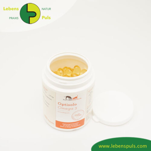 Optisolo Omega 3 | Fischöl Kapseln von Futtermedicus | Hund + Katze 9 Futtermittelergänzung Futtermedicus Optisolo Omega 3 Lachsöl Kapseln