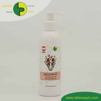 Badespass Tiershampoo mit Neembaumöl Pferd mit Pumpe LebensPuls