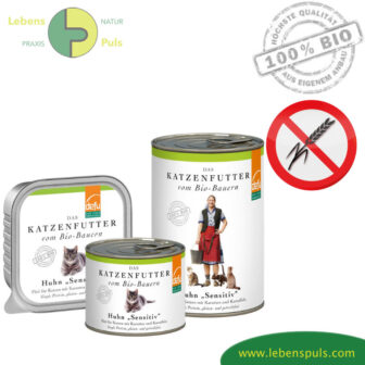 Defu Premium Katzenfutter Nassfutter getreidefrei BIO Huhn 100g, 200g, 410g