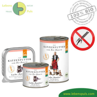 Defu Premium Katzenfutter Nassfutter getreidefrei BIO Lachs 100g, 200g, 410g