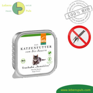Defu Premium Katzenfutter Nassfutter getreidefrei BIO Truthahn 100g