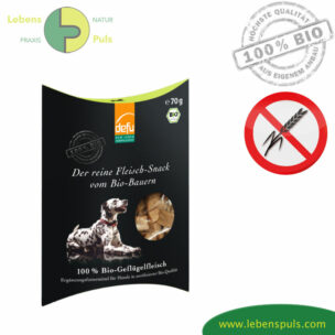 Reinfleisch Snack BIO Geflügel | gesunde Belohnung für den Hund | defu