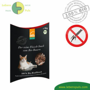 Reinfleisch Snack BIO Rind Belohnung für die Katze Defu, 70g
