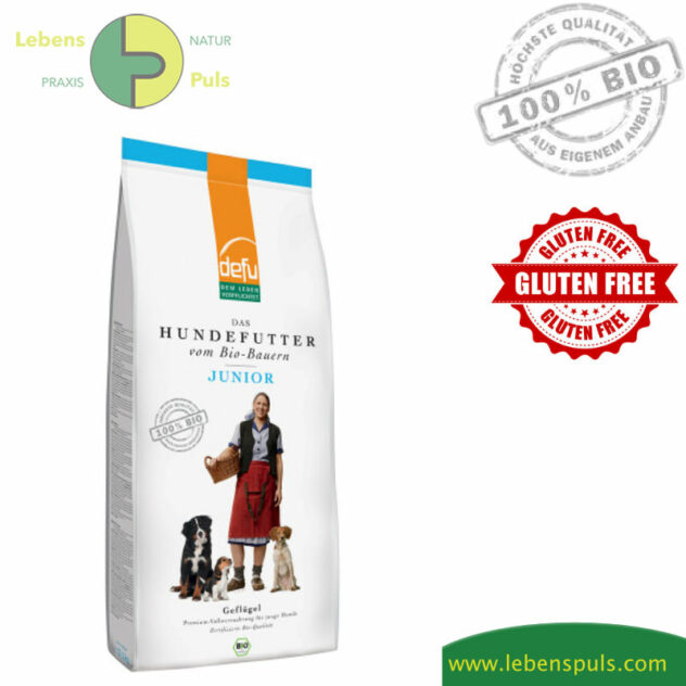 Defu Premium Hundefutter Trockenfutter BIO Geflügel Junior, 12,5kg