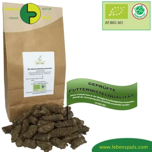 BIO Mariendistel Presskuchen, Pellets | Presskuchen fΓΌr Pferde | besonderes Futtermittel als NahrungsergΓ€nzung 9 Einzelfuttermittel NatΓΌrlich Pferd BIO Mariendistel Presskuchen Leber entgiften schΓΌtzen