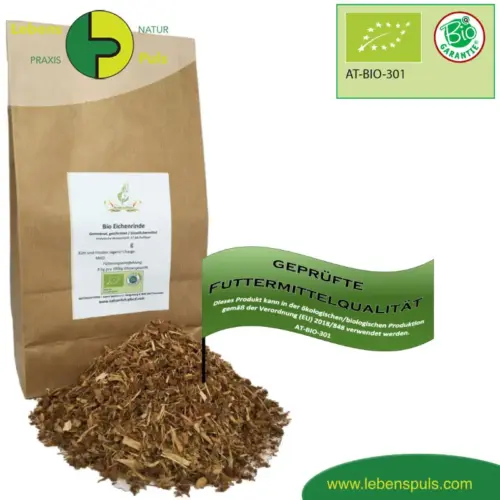 BIO Eichenrinde, geschnitten | KrΓ€uter fΓΌr Pferde | wertvolle NahrungsergΓ€nzung fΓΌr Futtermittel 2 Einzelfuttermittel NatΓΌrlich Pferd BIO Eichenrinde Verdauung Durchfall Kotwasser