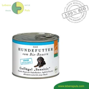 Sensitive Premium Junior Hundefutter | Nassfutter | gesundes BIO GeflΓΌgel | defu 6 Defu Sensitive Premium Junior Hundefutter Nassfutter BIO GeflΓΌgel 200g