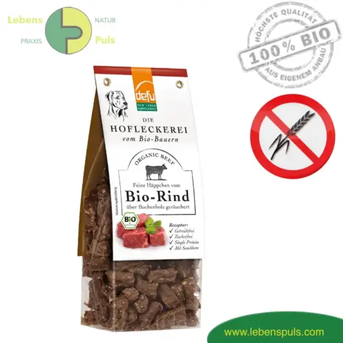 Hofleckerei Rind | gesunde Feine BIO Happen | Hund | defu 1 Defu Hofleckerei Rind, freine BIO Happen, Hund, Belohnung, Rind, 125g